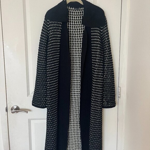 JOSEPH 100% Wool Black & White Sweater Med - Picture 3 of 5